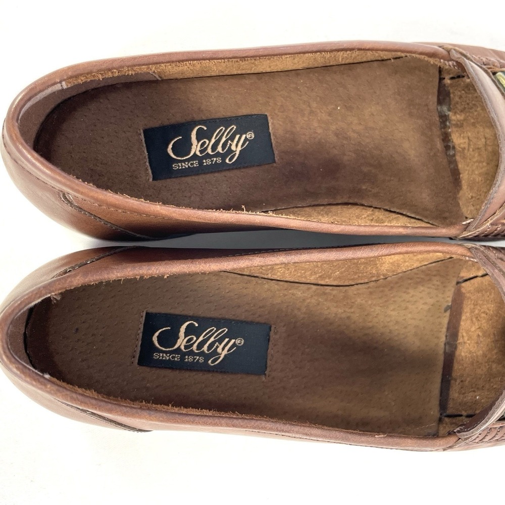 Vintage Selby Brown Leather Horsebit Loafers Womens 10N Narrow Slip On Classic - Picture 7 of 10